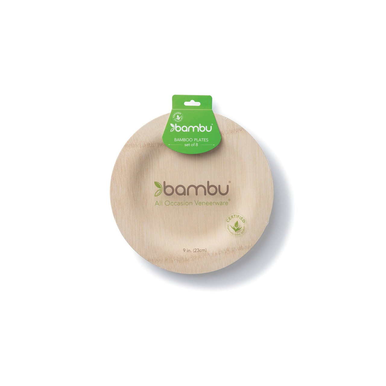 Bambu All Occassion Veneer (8 pack) Bamboo 9" Round