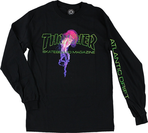 Thrasher Atlantic Drift Longsleeve Tshirt Small Black