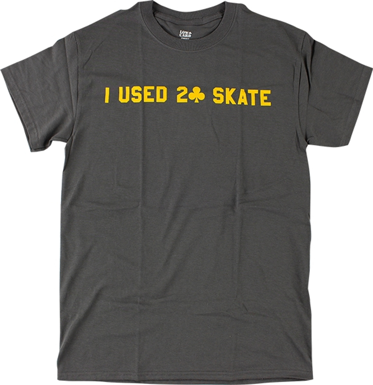 LOWCARD I USED 2 SKATE SS TSHIRT XLARGE GREY/GOLD