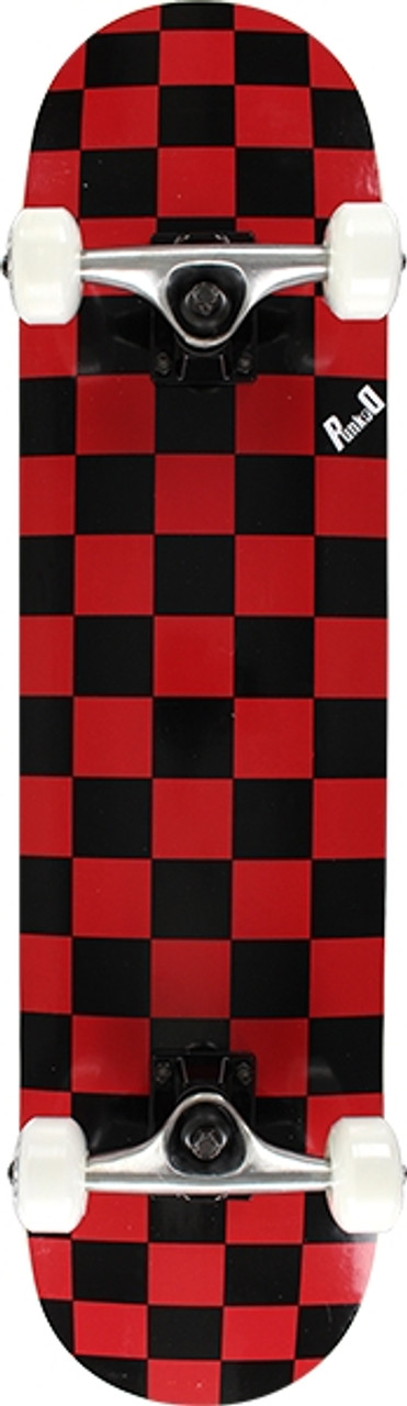 PUNKED CHECKER SKATEBOARD COMPLETE-7.75 RED