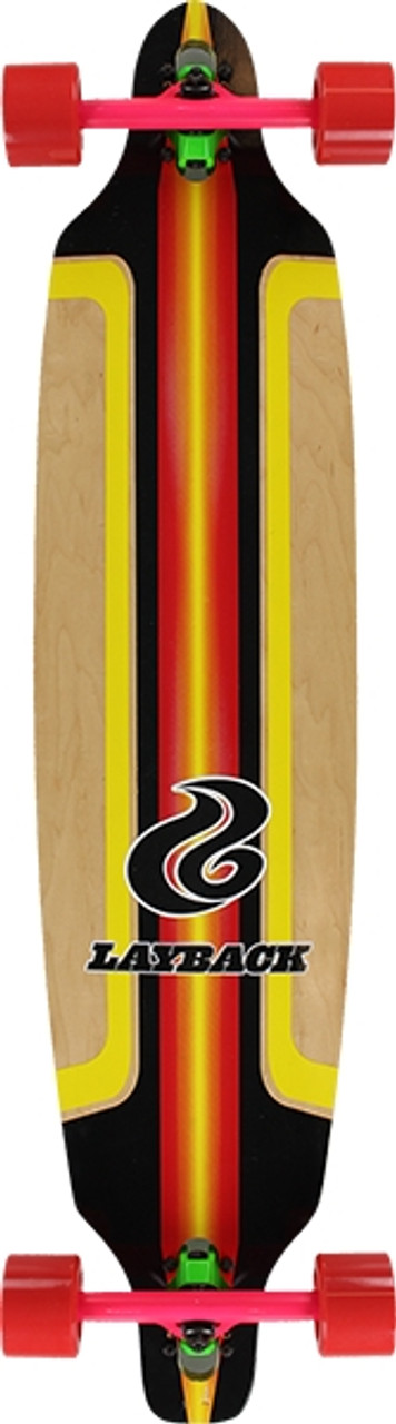 LAYBACK FINISH LINE BAMBOO DT SKATEBOARD COMPLETE 9.5x41 RED