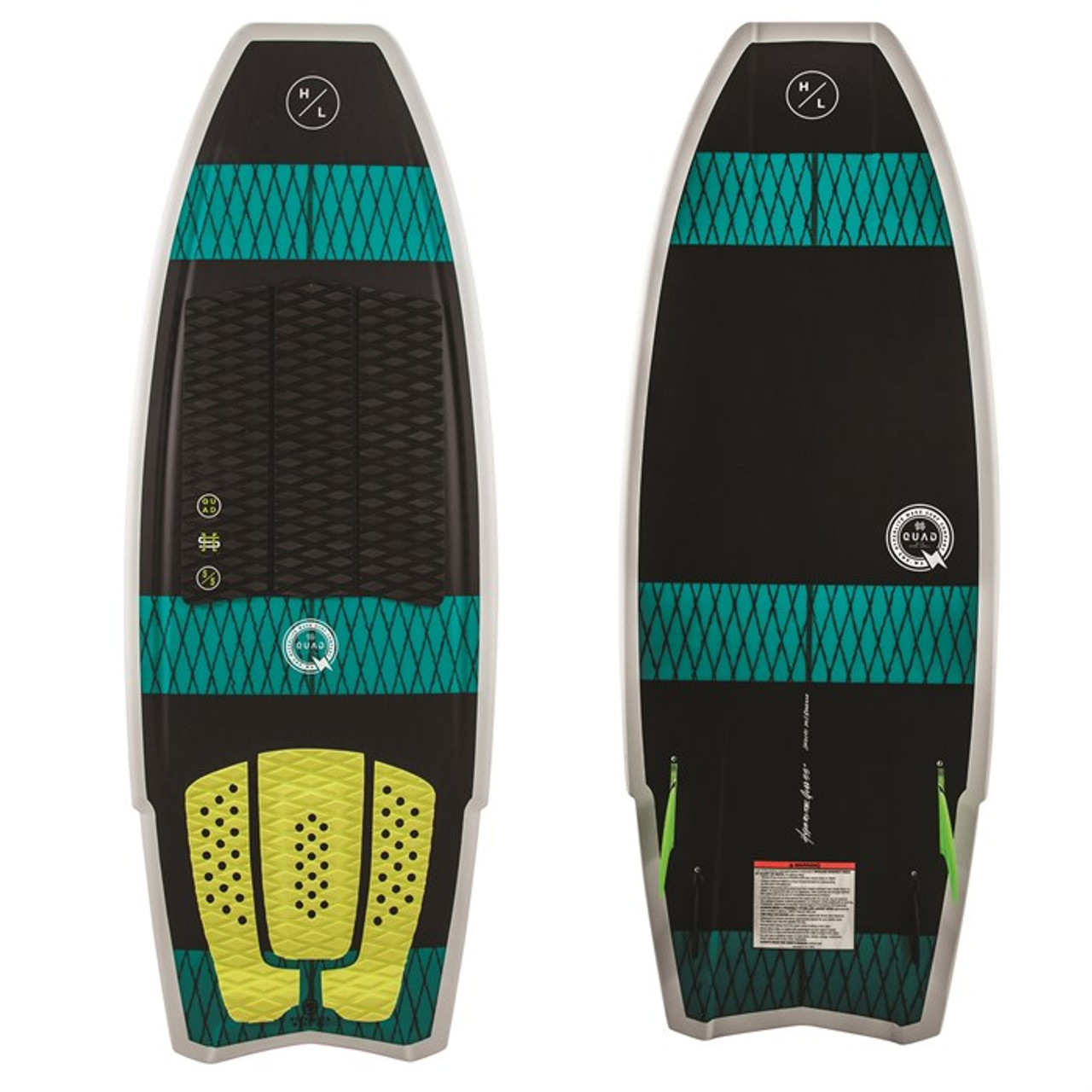 Hyperlite Quad Wakesurf Black Aqua 55"