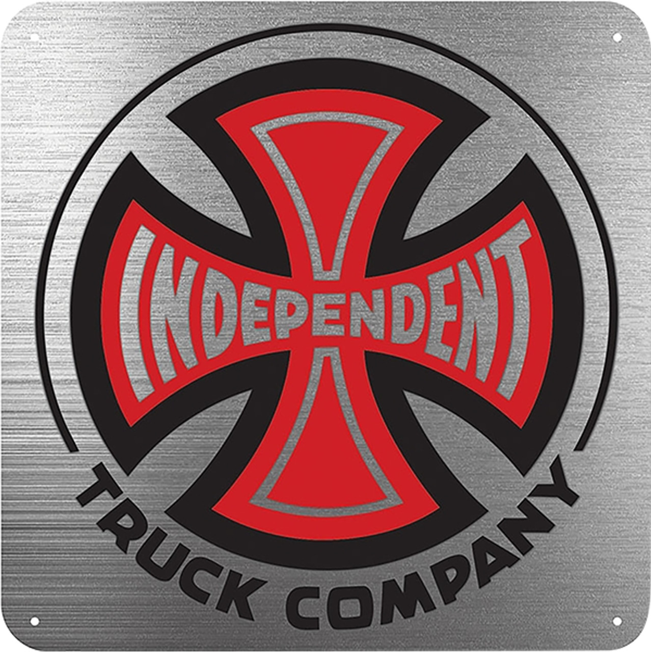 INDEPENDENT TRUCK CO METAL SIGN 20"x20" SILVER