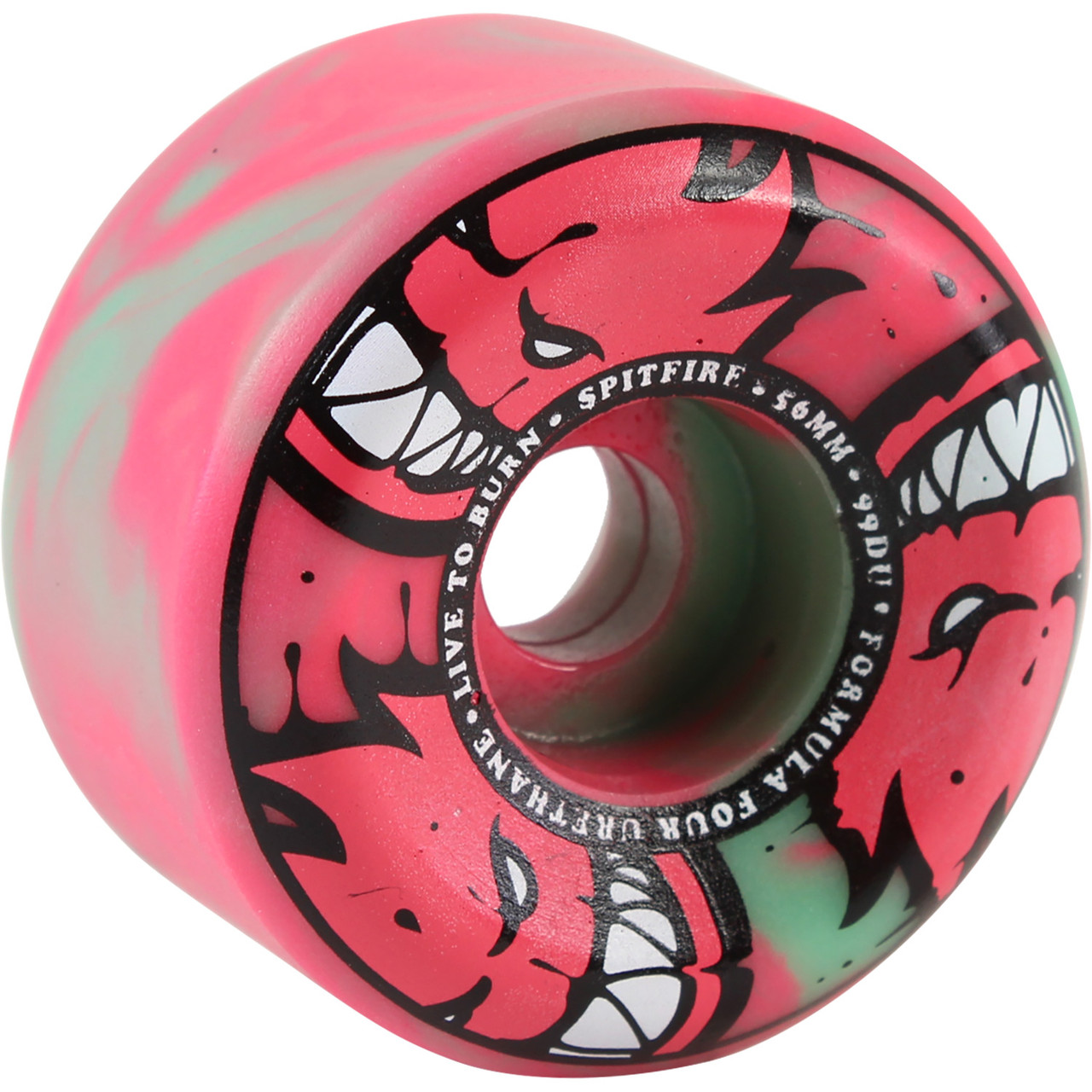 Spitfire F4 Afterburner Conical Full Wheels Set Pink Mint Swirl
