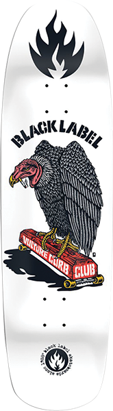 Black Label Vulture Curb Club Skateboard Deck-8.88X32.25 White Dip