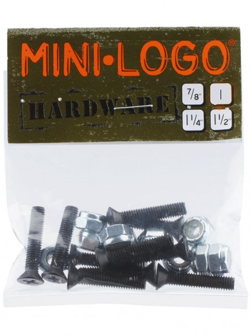 Mini Logo Phillips Hardware Black Silver 1 1/4"