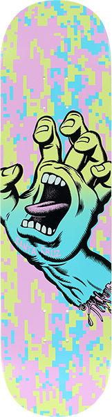 SANTA CRUZ SCREAMING HAND CAMO WIDE TIP DECK-8.0 PASTEL