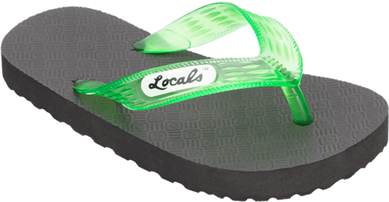 LOCALS ORIGINAL SLIPPA 7.0" BLK/TRANS.GREEN