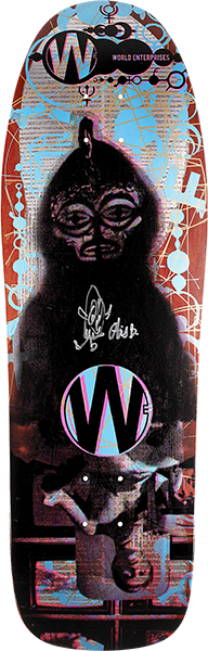 PRIME WORLD ENTERPRISES ART BY O SKATEBOARD DECK-9.87x31.25 w/MOB GRIP