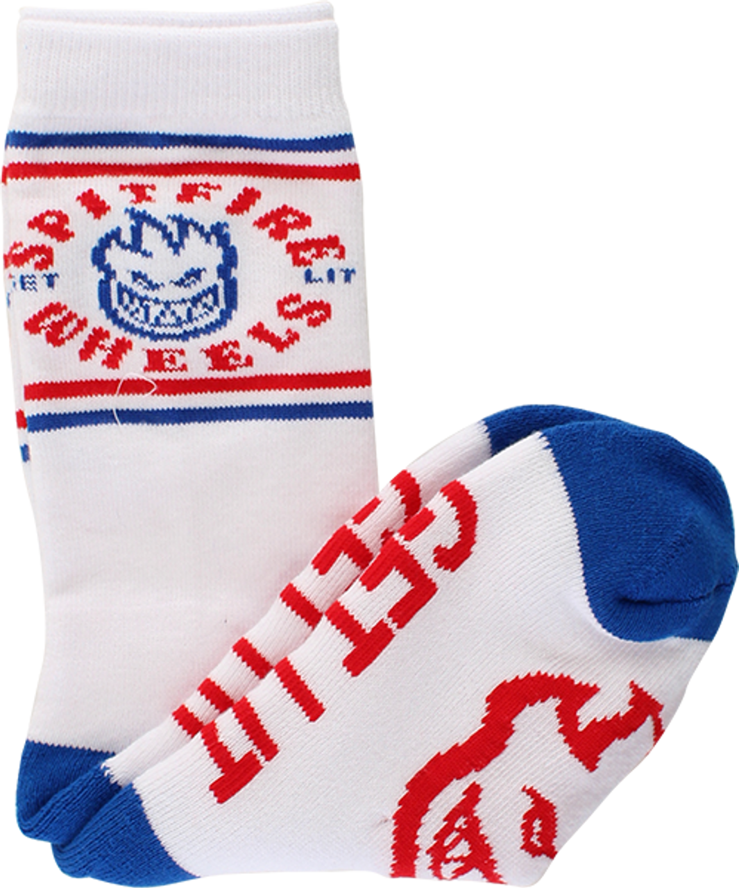 SPITFIRE CLASSIC BIGHEAD YTH CREW SOCKS WHT/BLU/RED 1pr