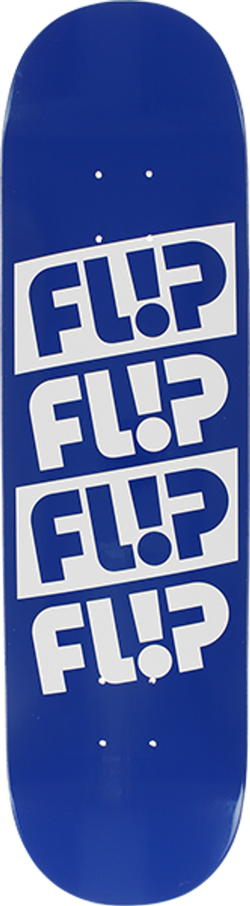 FLIP ODYSSEY QUATTRO SKATE DECK-8.13 BLUE/WHT w/MOB GRIP