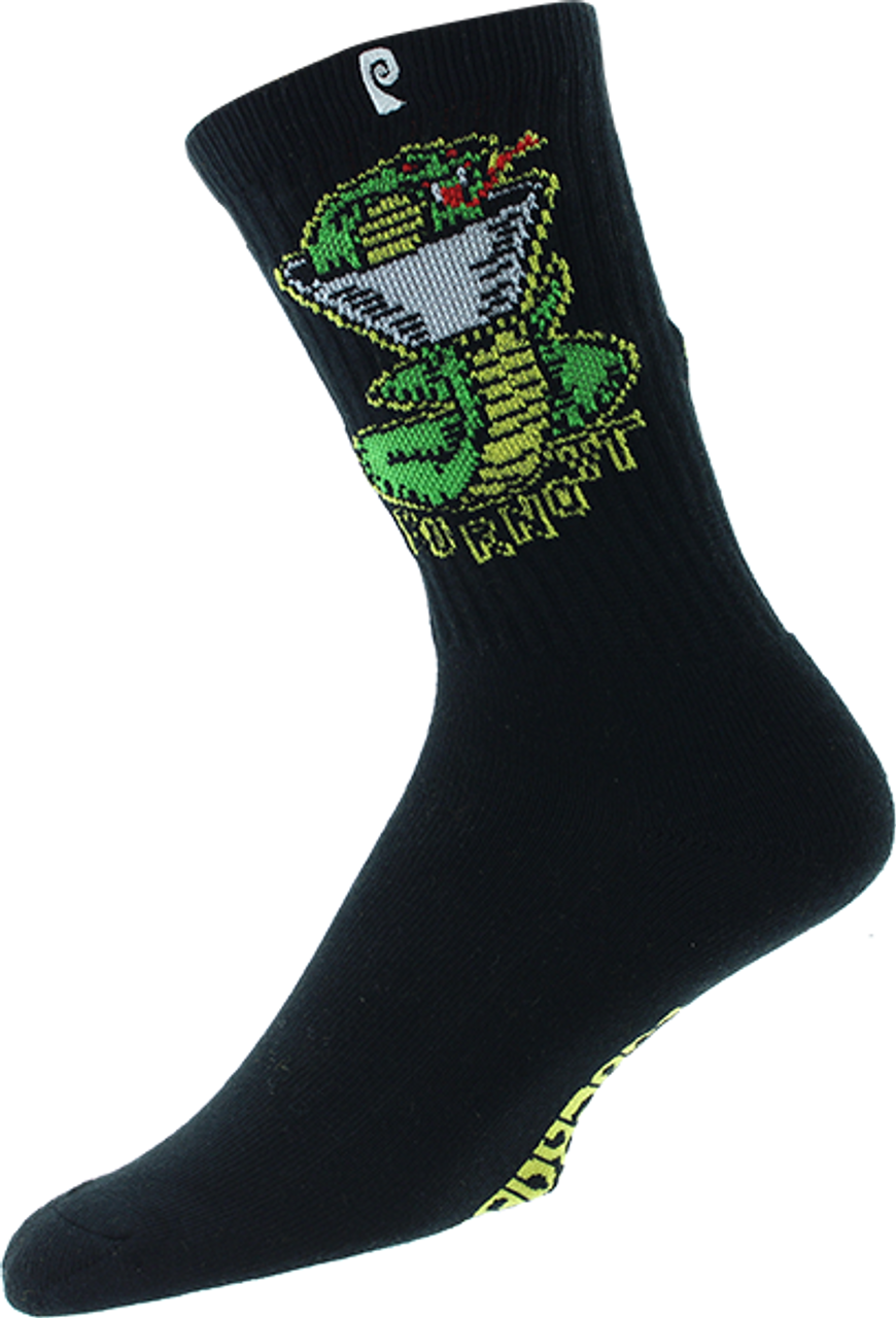 PSOCKADELIC BURNETT BAD SNAKES CREW SOCKS BLK 1pr