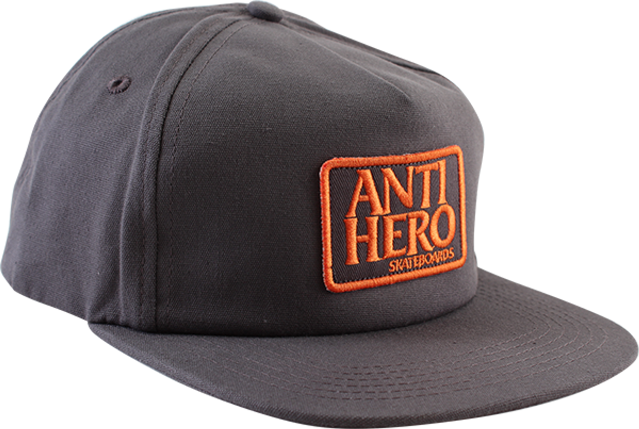 ANTI HERO RESERVE PATCH HAT ADJ-CHARCOAL/ORG