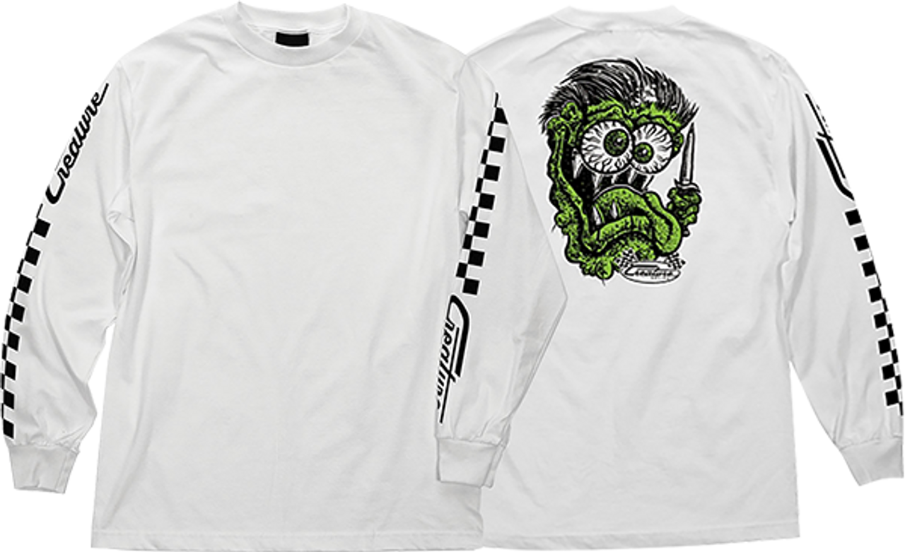 CREATURE GREASE MONKEY LONGSLEEVE SMALL WHITE