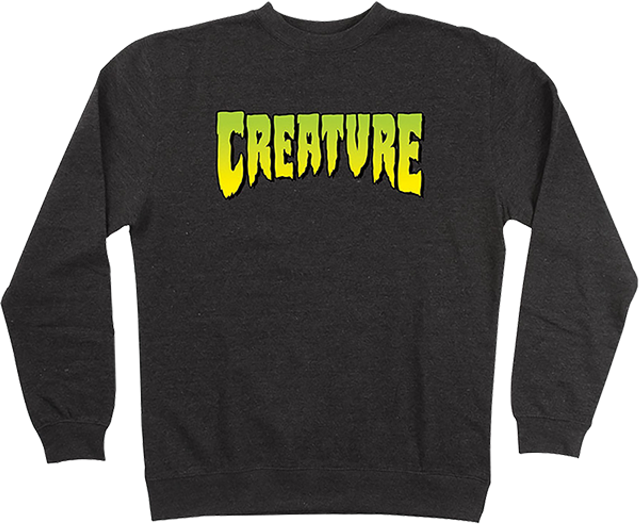 CREATURE LOGO CREWNECK SWEATSHIRT XLARGE CHARCOAL HEATHER