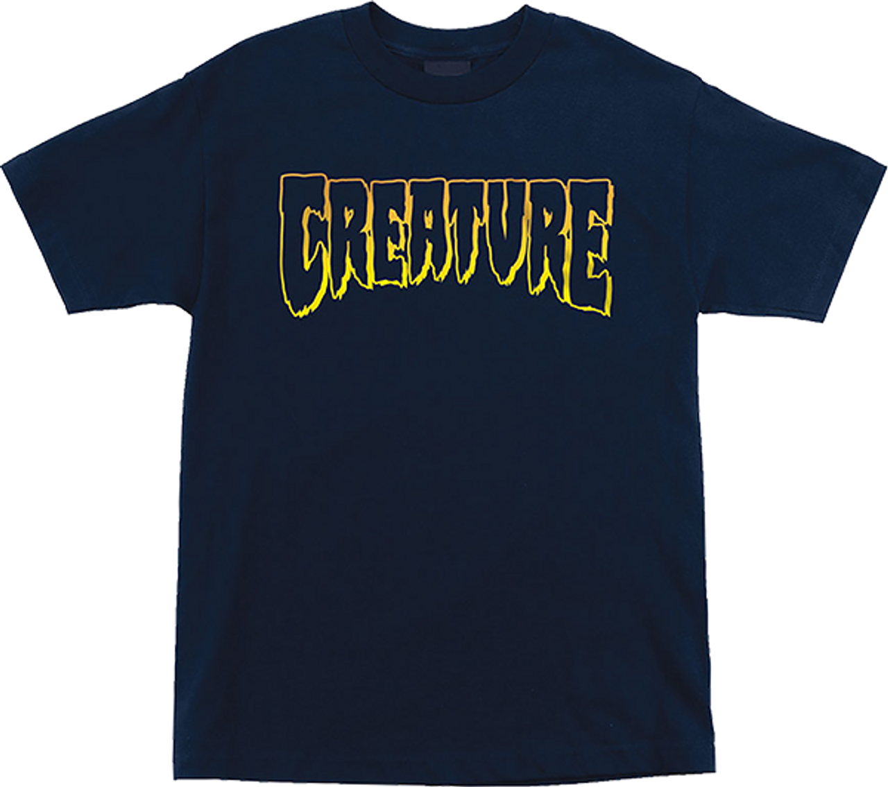 CREATURE LOGO OUTLINE SS TSHIRT SMALL NAVY