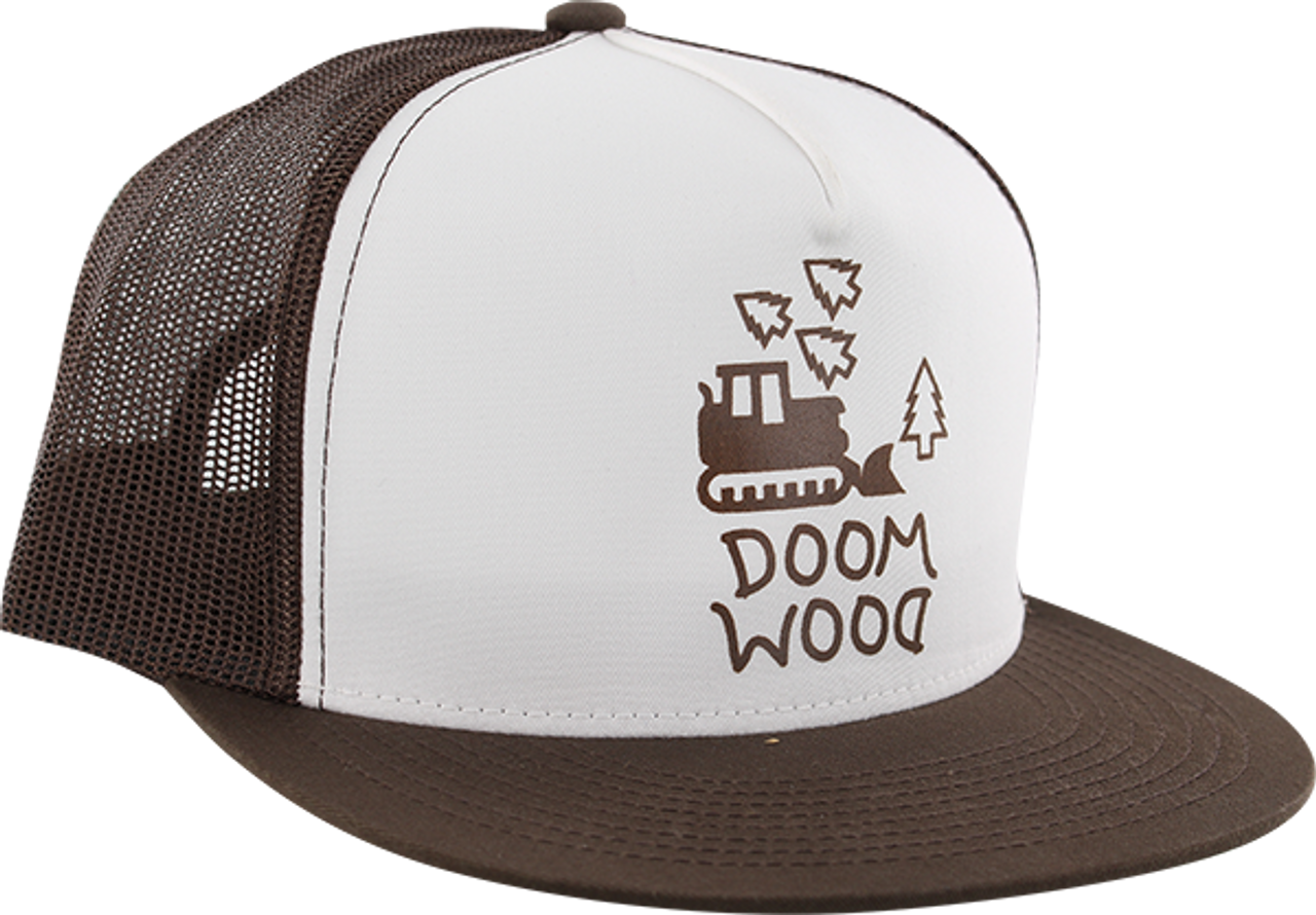 DOOM SAYERS DOOM WOOD MESH HAT ADJ-BRN/WHT