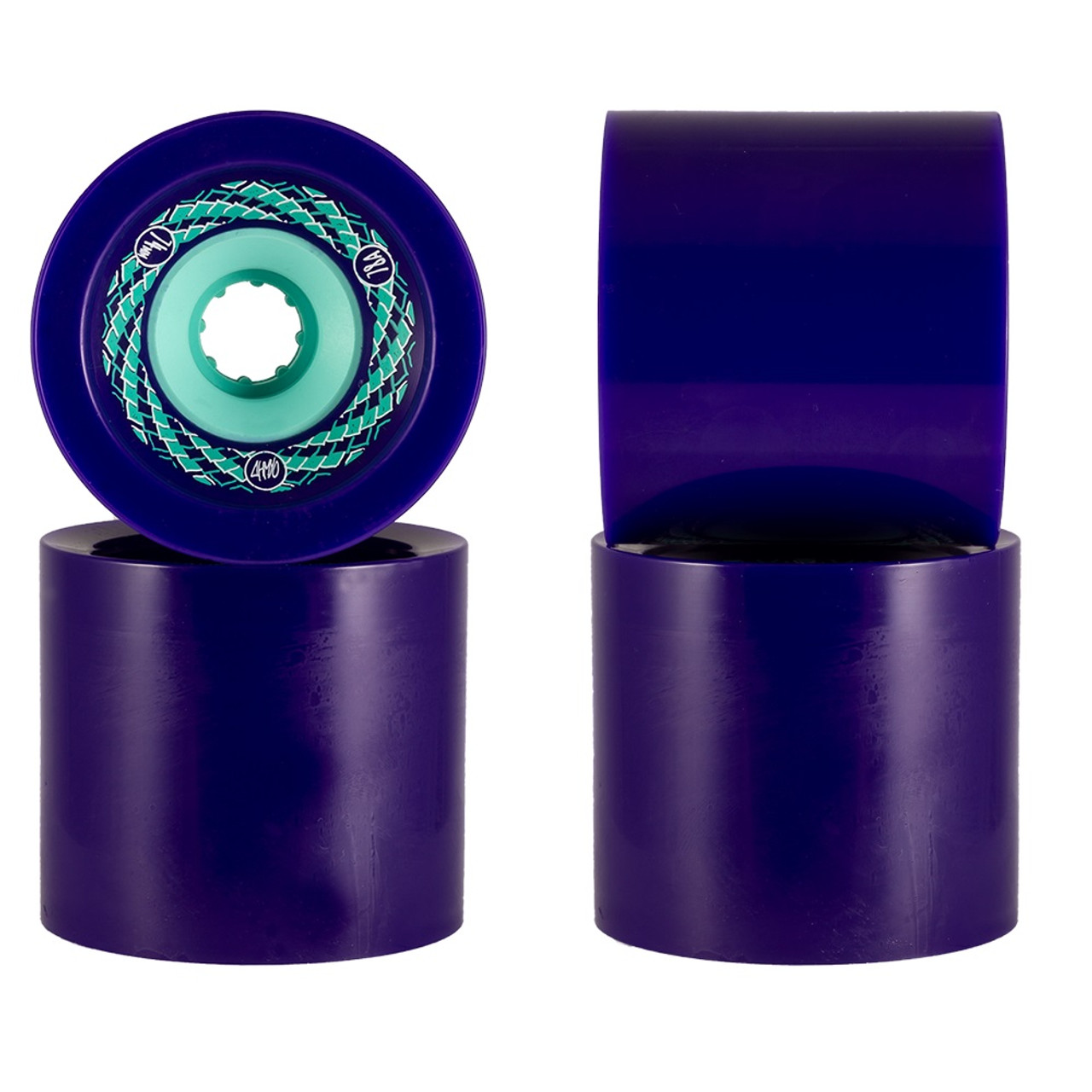 Ahmyo Prana V2 Wheels Set Purple Teal 74mm/78a