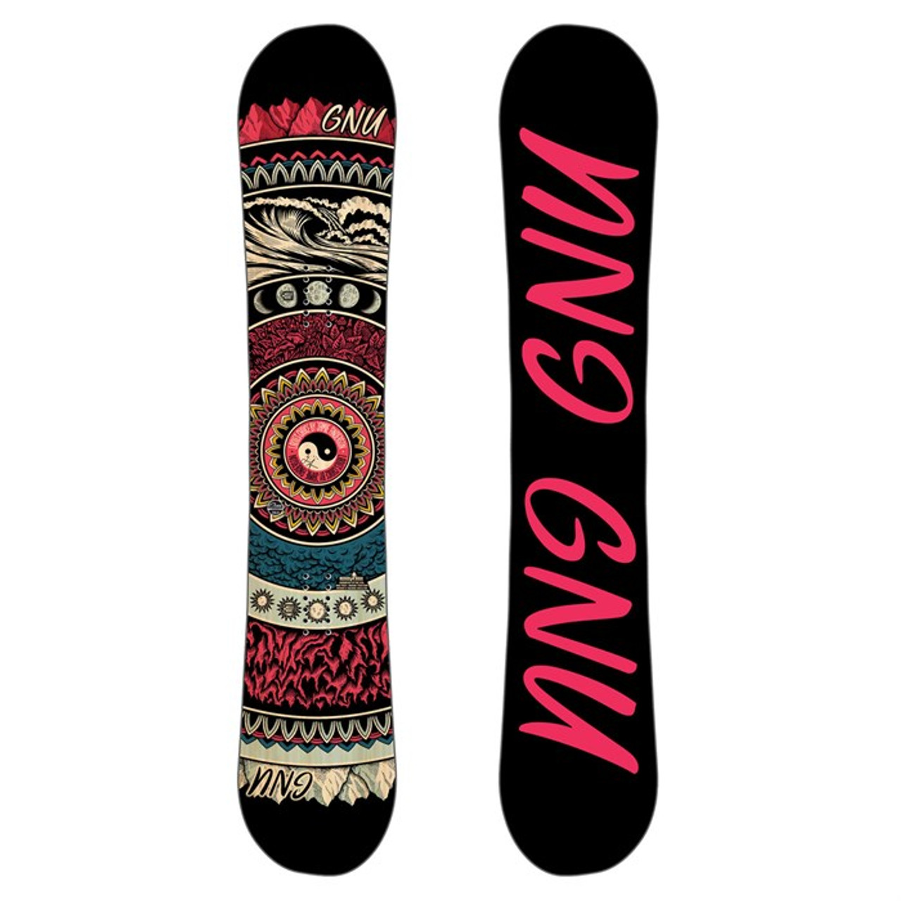 Gnu Ladies Choice Asym C2x Snowboard Black Red | Boardparadise.com