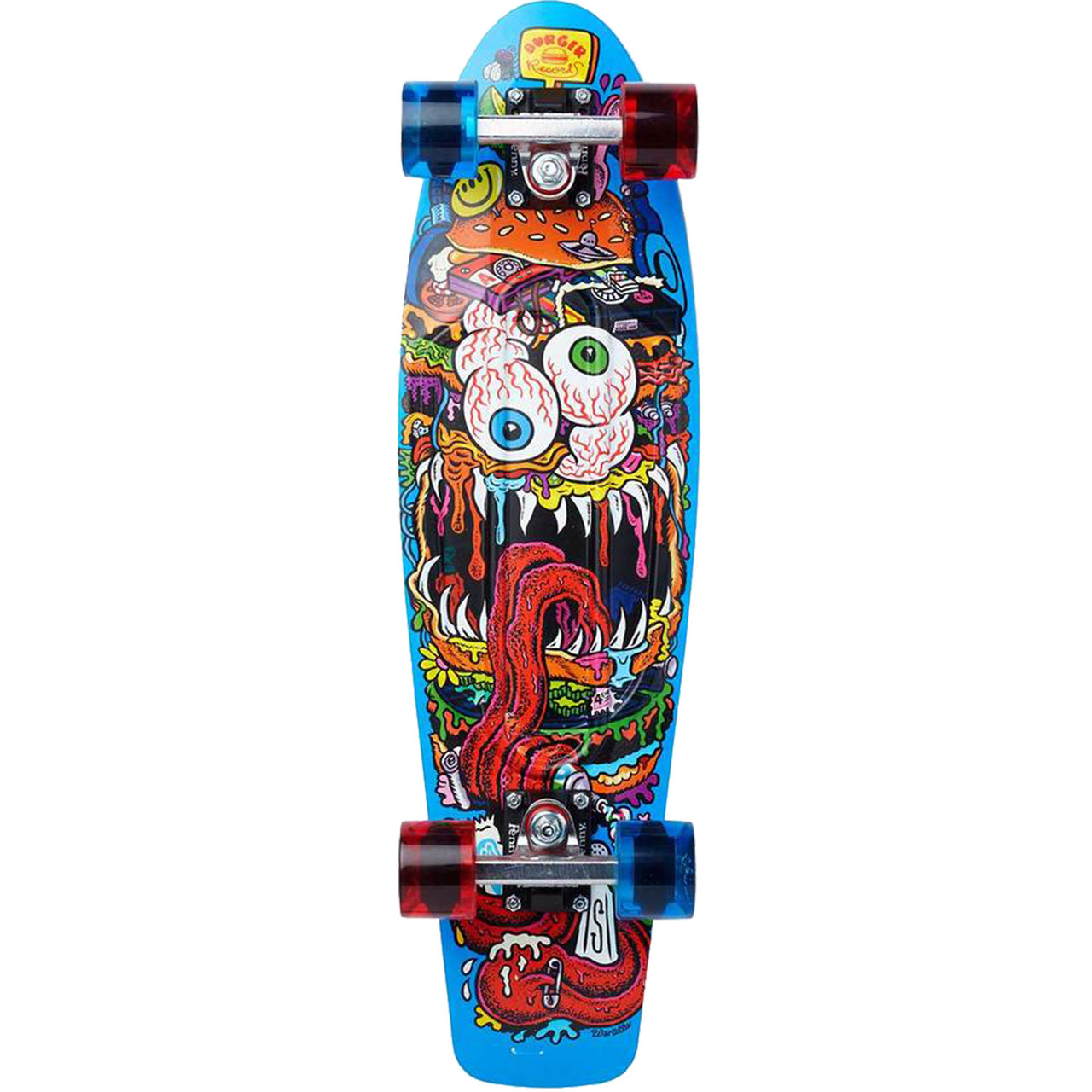 Penny 27" Nickel Skateboard Complete Burger Monster Blue Red 27"
