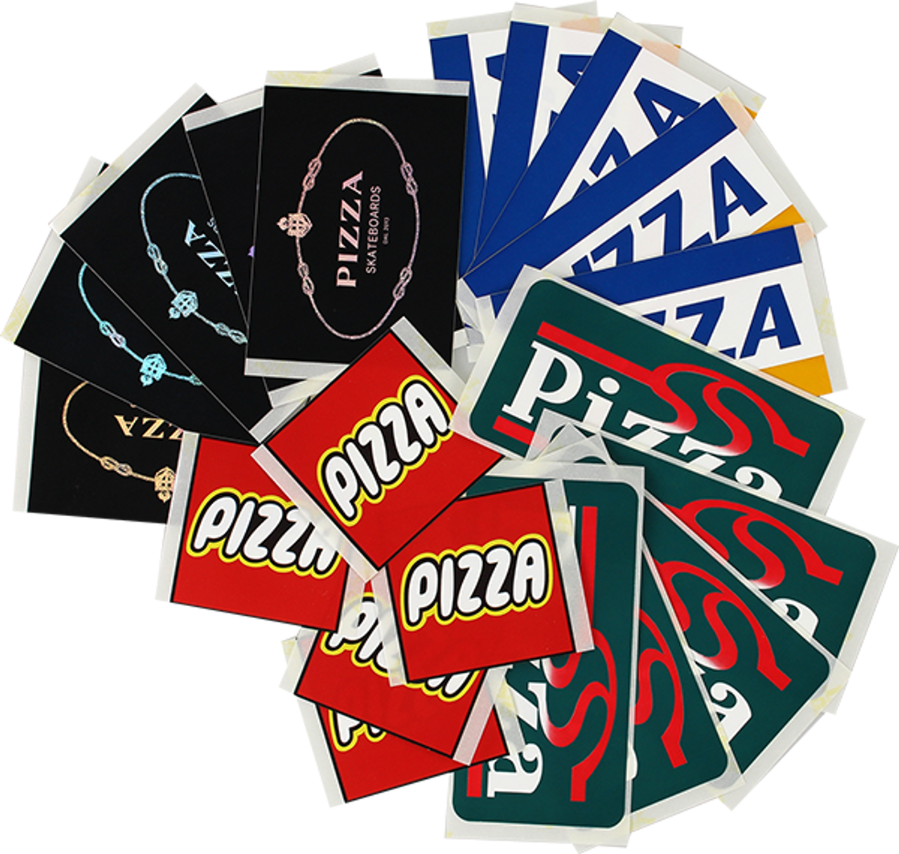 PIZZA 10/PACK ASSORTED DECALS