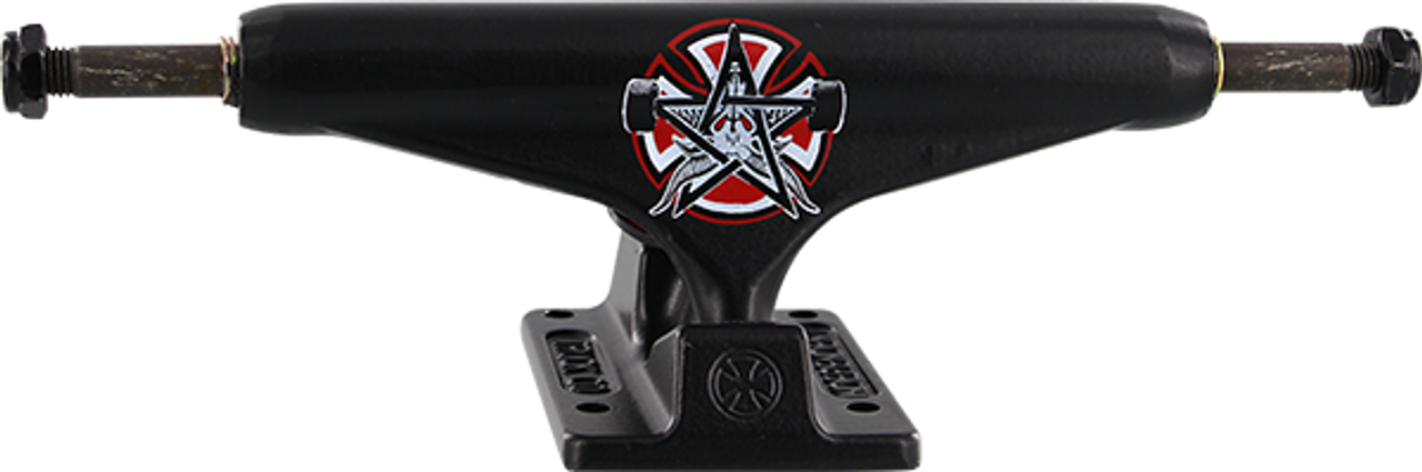 INDEPENDENT STD 159mm THRASHER PENTAGRAM MATTE BLK TRUCK TRUCKS SET