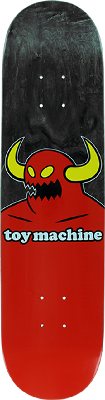 TOY MACHINE MONSTER SKATE DECK-7.75 BLACK STAIN w/MOB Grip