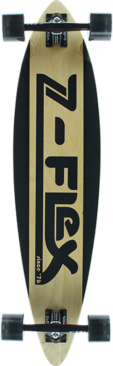 Z-FLEX PINTAIL SKATEBOARD COMPLETE-9x38 MOVING SIDEWALK BLK