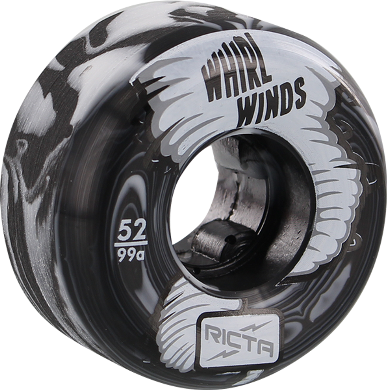 RICTA WHIRLWINDS 52mm 99a BLK/WHT SWIRL WHEELS SET