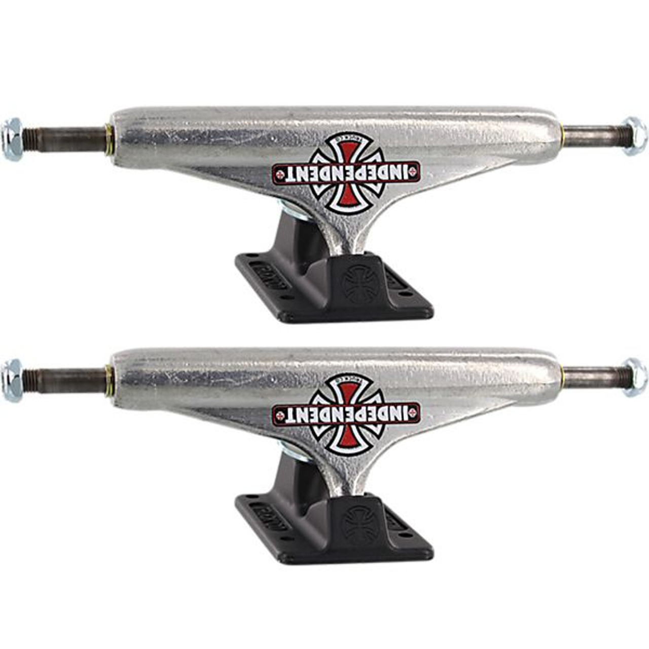 Independent Forged Hollow Vintage Cross Trucks Silver Black 139mm Set