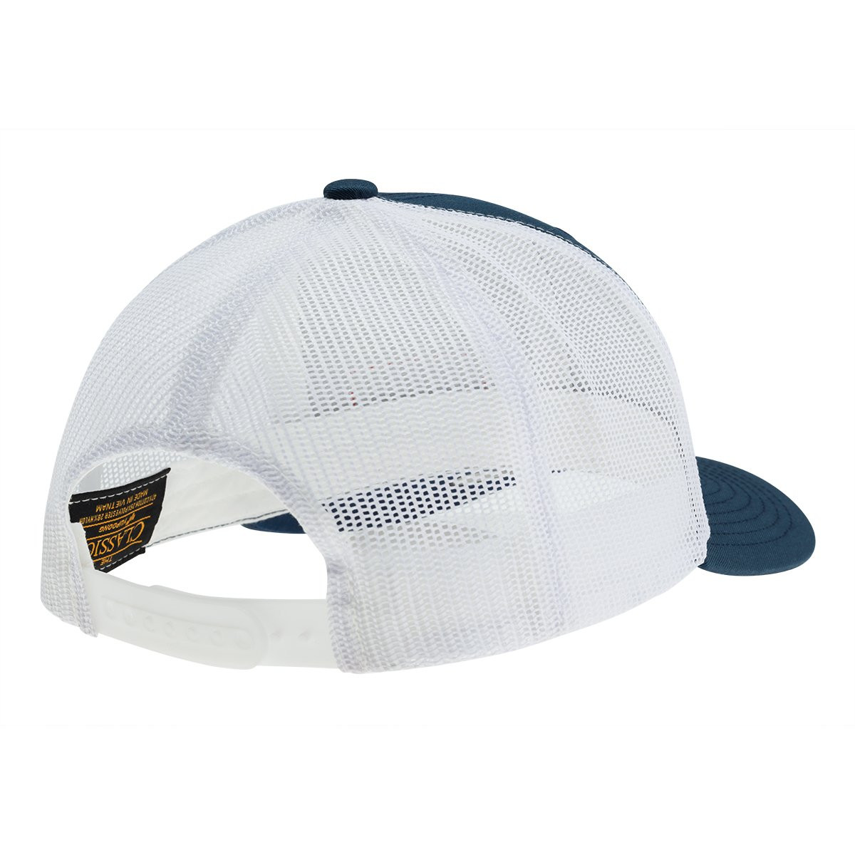Cotopaxi Retro Red Label Trucker Hat Navy White Snapback