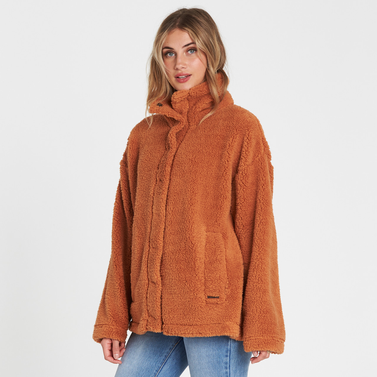 Billabong Cozy Days Fluffy Jacket Womens Toffee