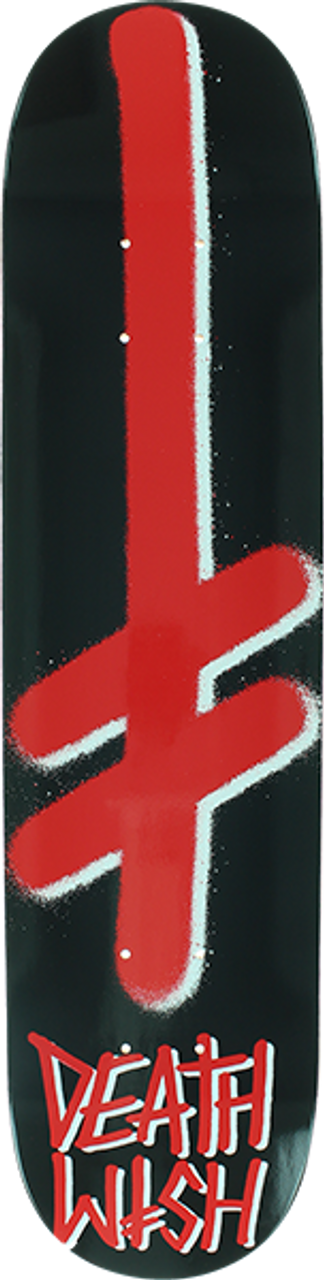 DEATHWISH GANG LOGO MINI SKATE DECK-7.25 BLK/RED