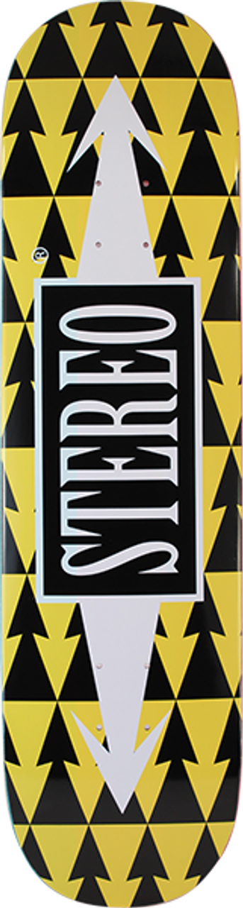 STEREO ARROW PATTERNS SKATE DECK-8.3 YEL