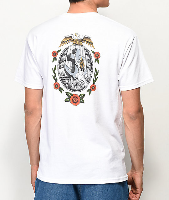 Dark Seas Rock Of Ages Ss Tshirt White 