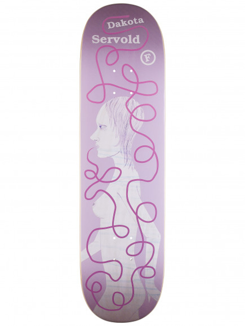 Foundation Servold Templeton Art Skate Deck Pink 8.25 w/MOB Grip