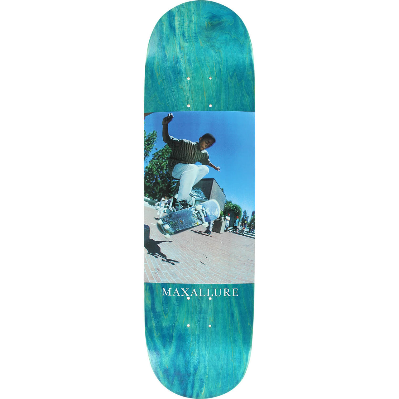 Maxallure Legacy Skate Deck Turqoise 8.5 w/MOB Grip