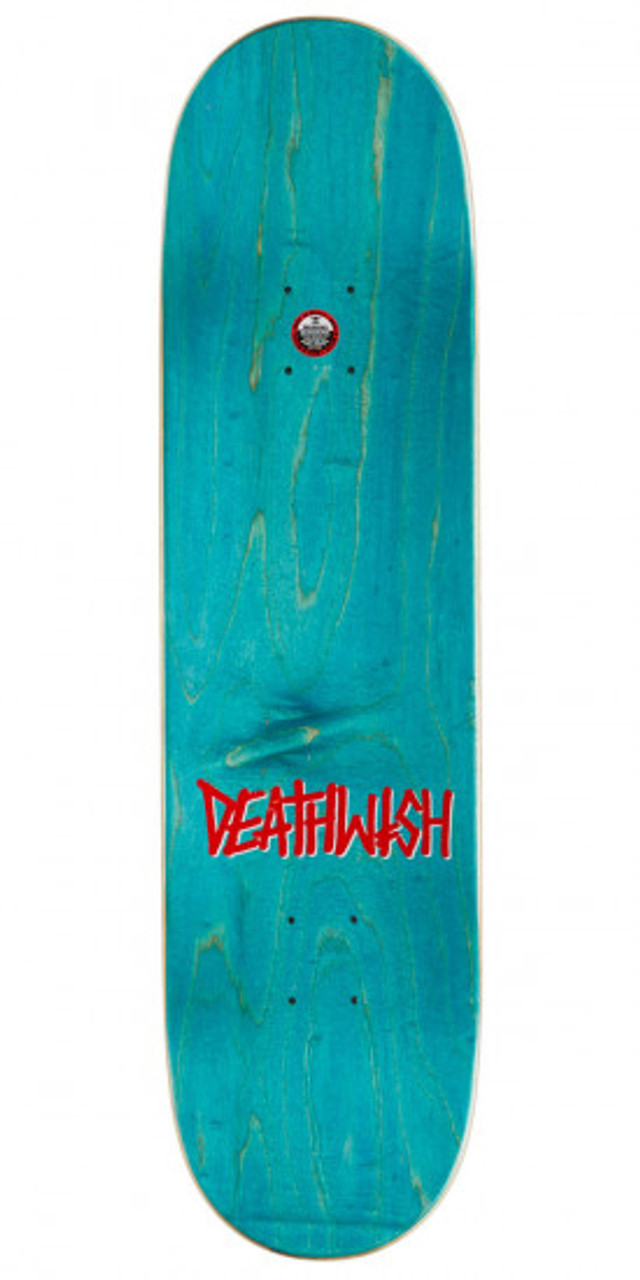 Deathwish Slash Lift Off Skate Deck Blue 8.25 w/MOB Grip