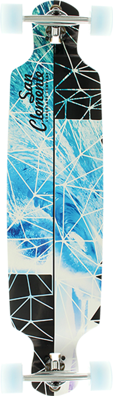SAN CLEMENTE BROKEN GLASS DROP DOWN SKATEBOARD COMPLETE 9x39