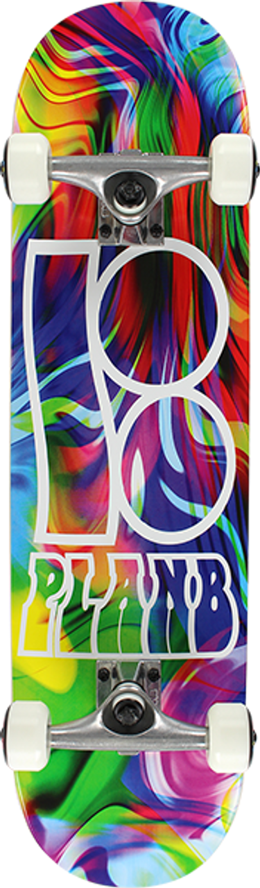 PLAN B WAVY SKATEBOARD COMPLETE-7.75 RAINBOW