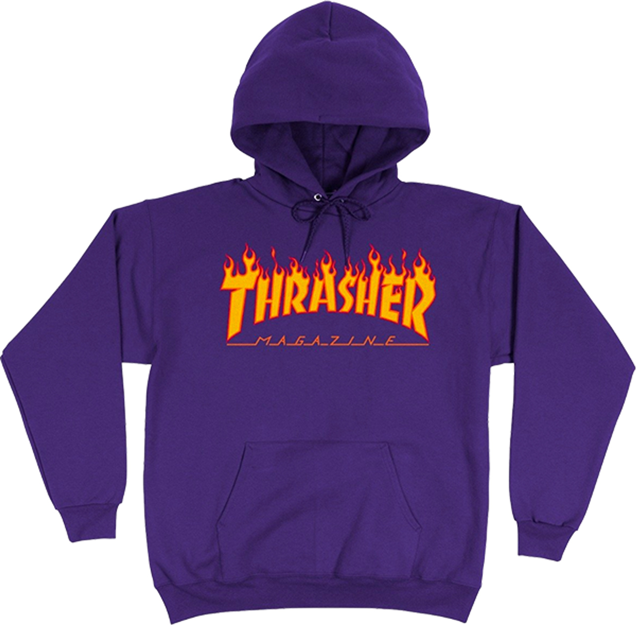 THRASHER FLAMES HOODIE SWEATSHIRT MEDIUM PURPLE