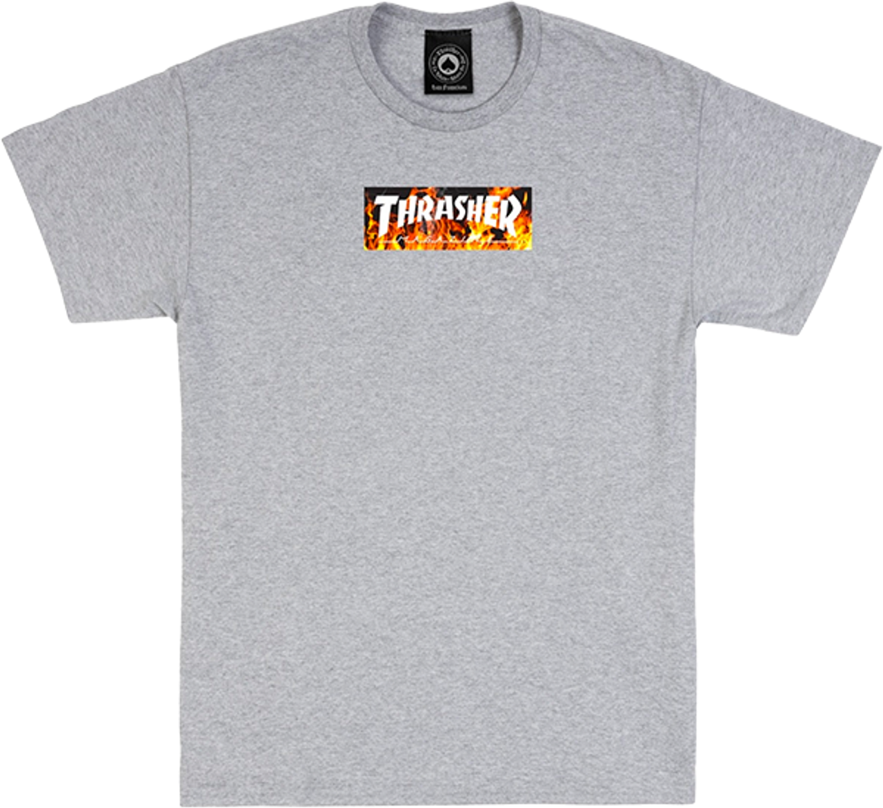 THRASHER BLAZE SS TSHIRT XLARGE HEATHER GREY