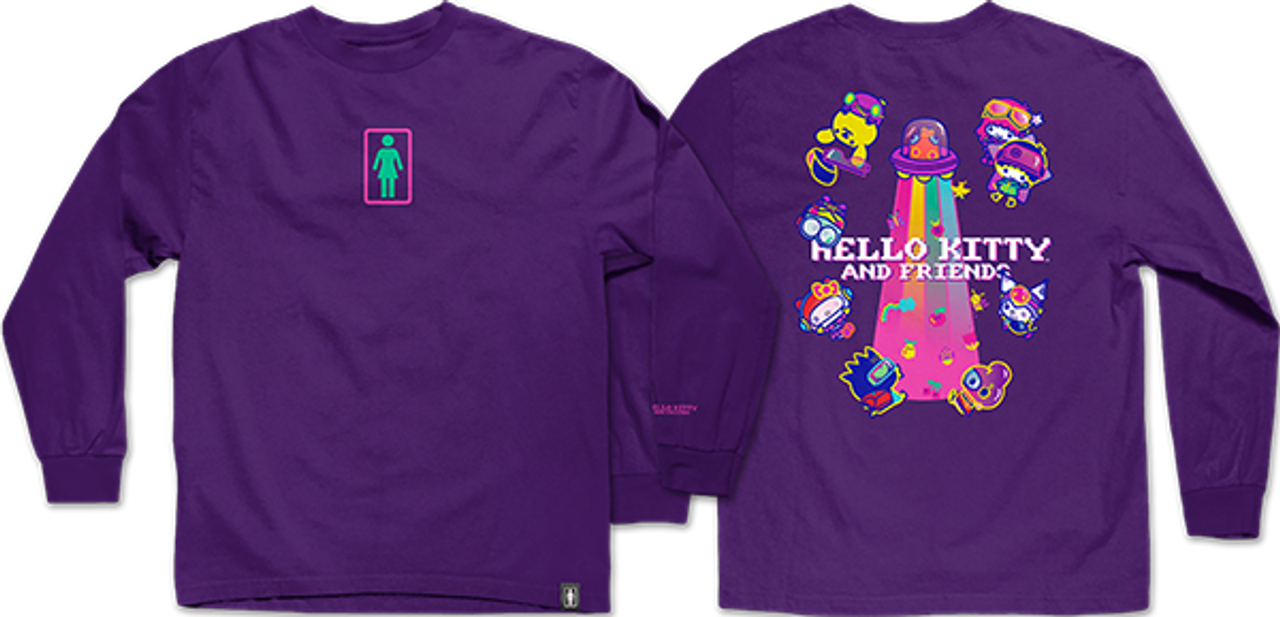 GIRL KAWAII ARCADE FRIENDS LONGSLEEVE TSHIRT MEDIUM PURPLE