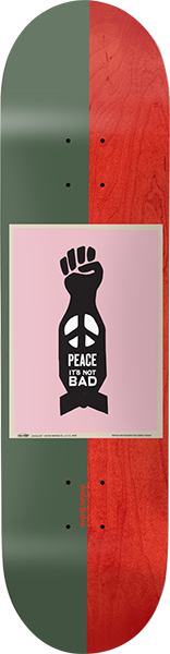 CHOCOLATE TRAHAN PEACE NOT BAD SKATEBOARD DECK-8.25