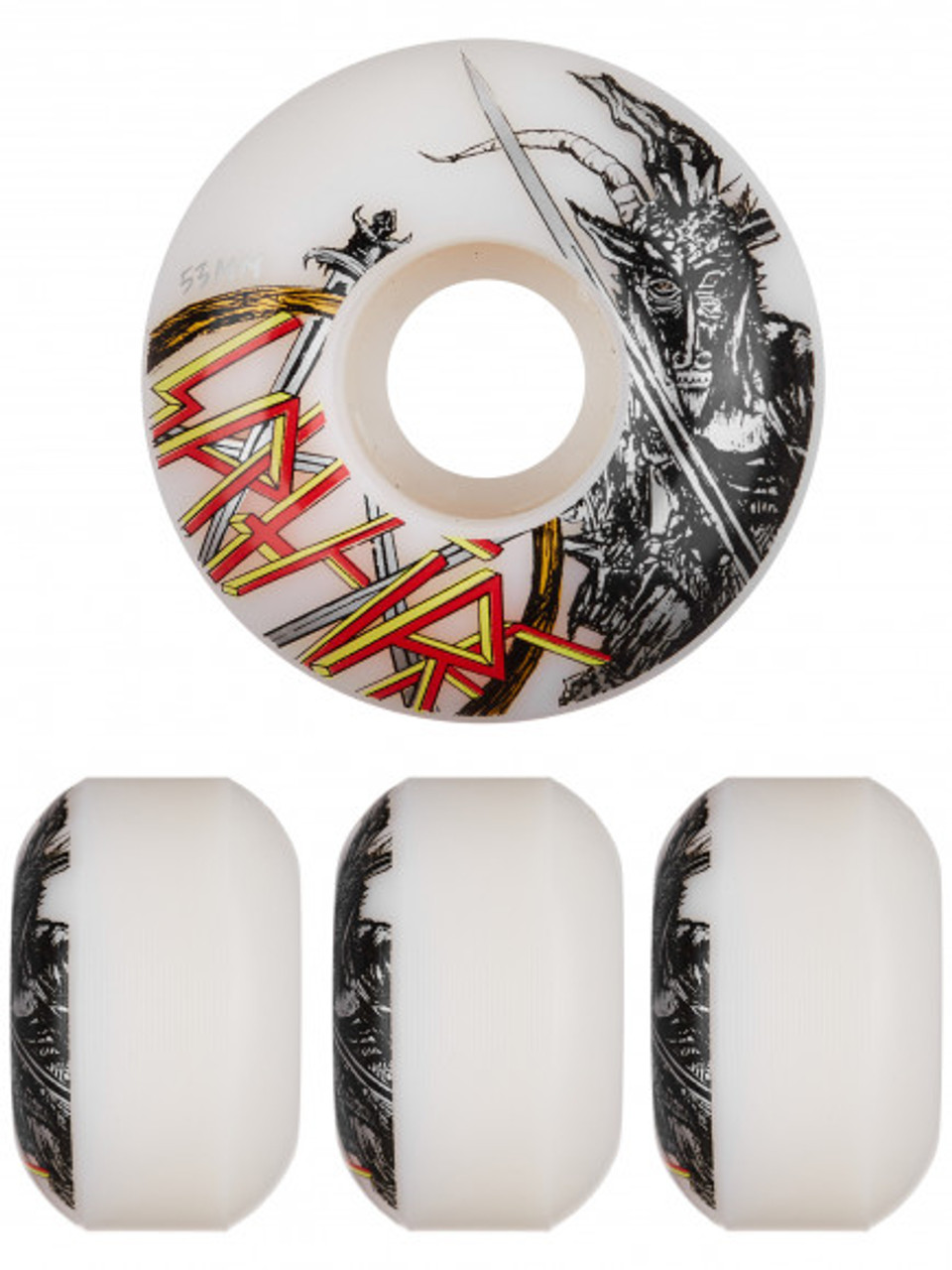 Spitfire No Mercy Classic Wheels Set White Black 56mm/99d