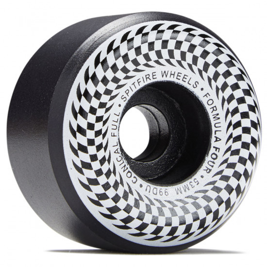 Spitfire F4 Conical Full Wheels Set Checkered Black White 53Mm/99D