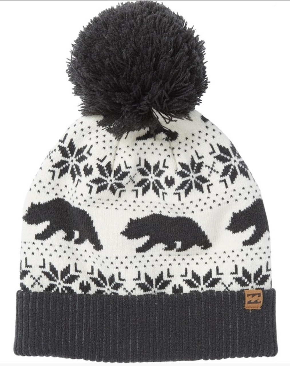 Billabong Winter Bear Beanie White Black OneSize