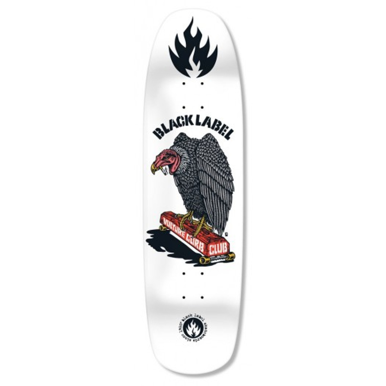 Black Label Vulture Curb Club Skate White 8.88