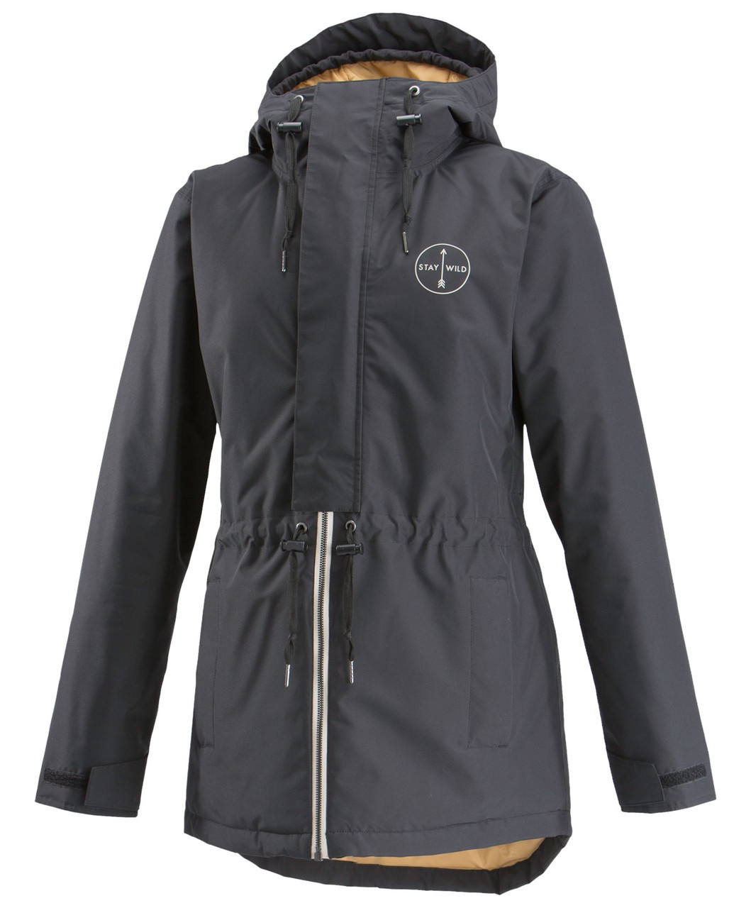 Airblaster Stay Wild Parka Womens Black Boardparadise