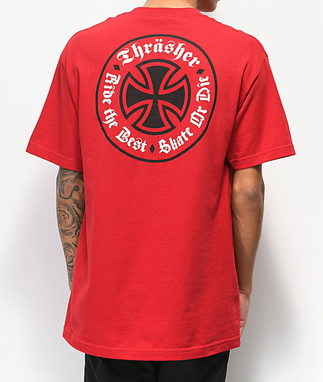 thrasher t shirt red